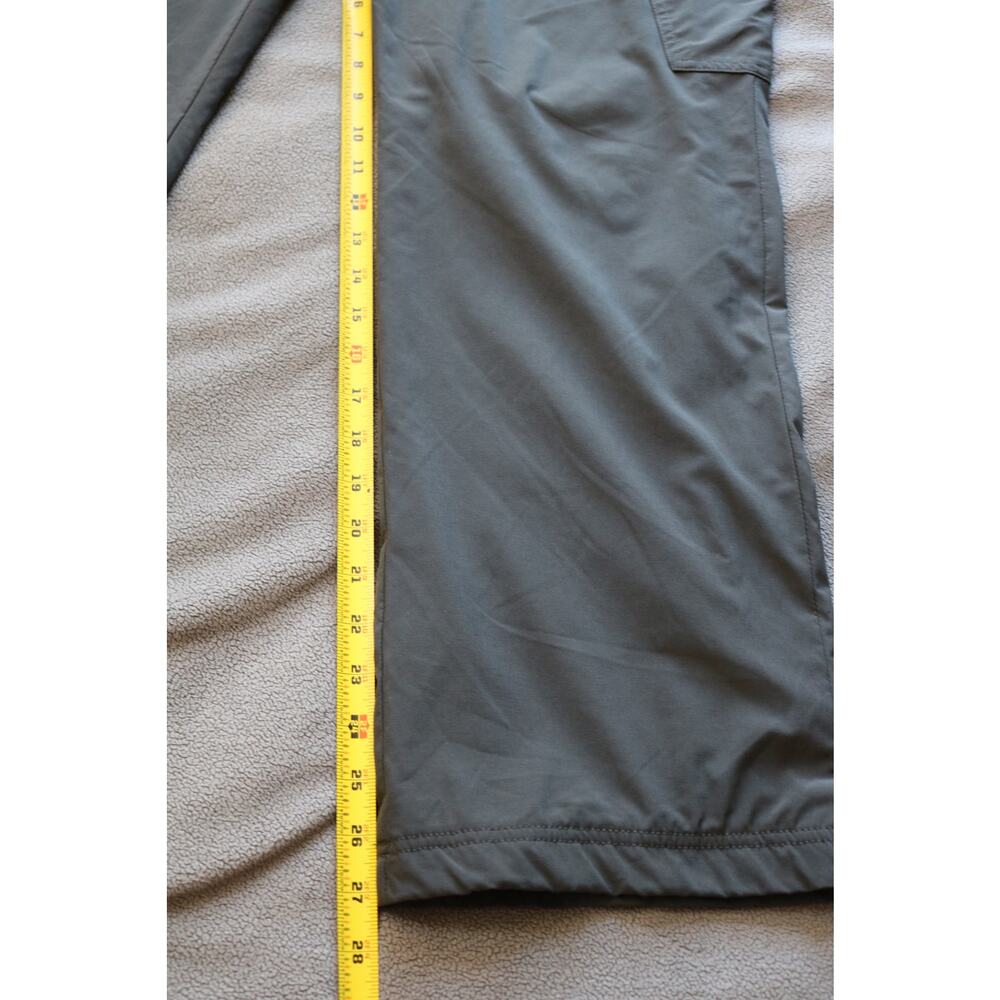 EDDIE BAUER Insulated Pants Womens Petite 12 Gray Faux Fleece Lined Cargo Hiking - Picture 10 of 14